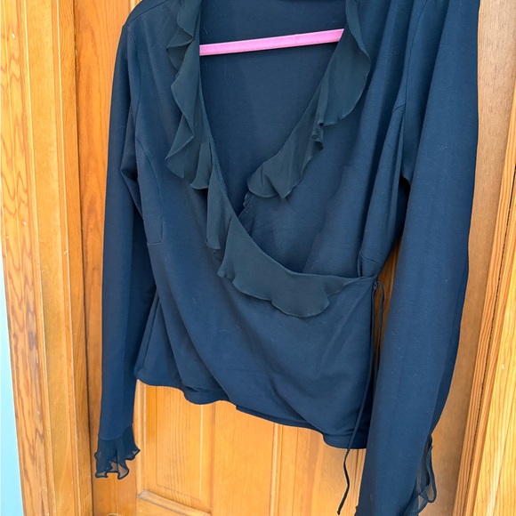 Cache Black Ruffled Blouse - Picture 8 of 9